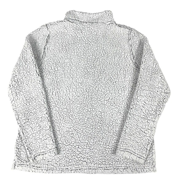 Bobbie Brooks Sherpa Fleece Pullover Zip Lightweight White Streetwear Womens LG - Picture 8 of 13